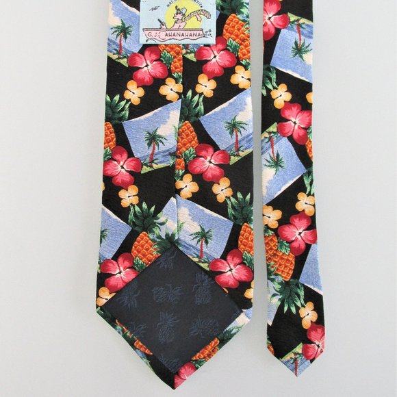 G.J. Cahanahana Men's Silk Tie - Picture 3 of 4